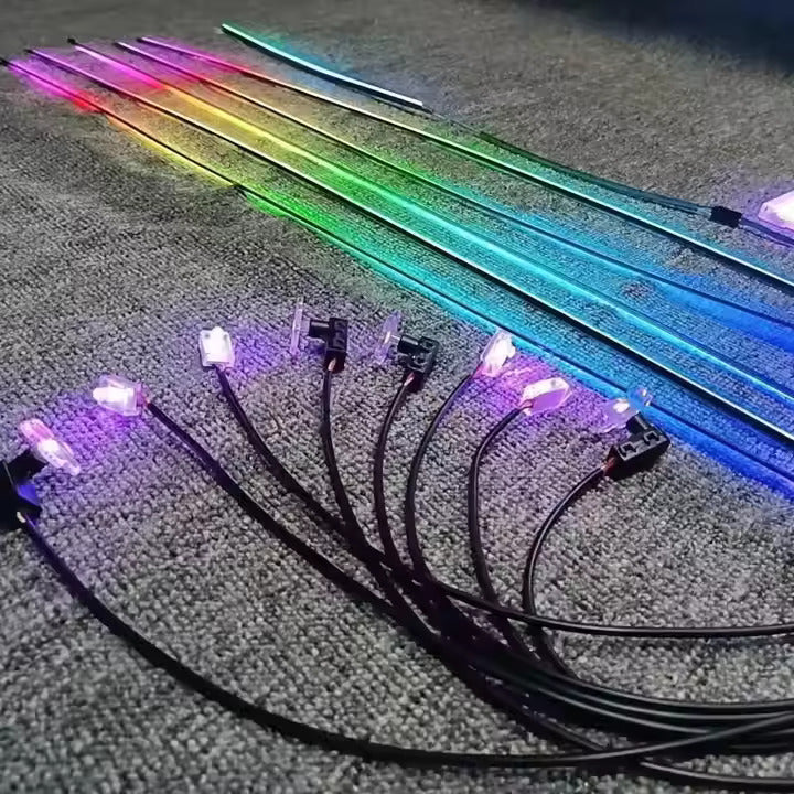 18 pcs dynamic ambient lights APP control - 18 in 1 dynamic ambient lights cars interior autoaestheticstore