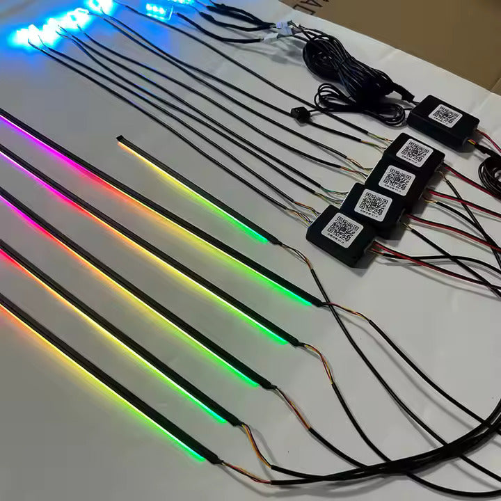 18 pcs dynamic ambient lights APP control - 18 in 1 dynamic ambient lights autoaesthetictstore