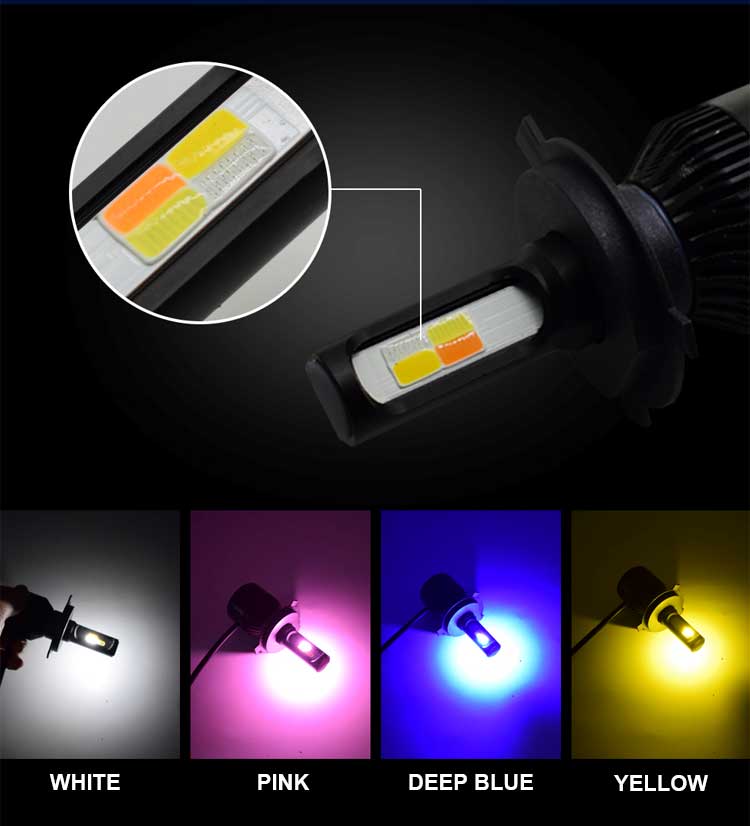 4 color fog lights multicolor fog lights H11 fitting universal