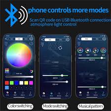 Dashboard ambient lights 2 pcs APP control - 200+ modes dynamic ambient lights app and remote controlled
