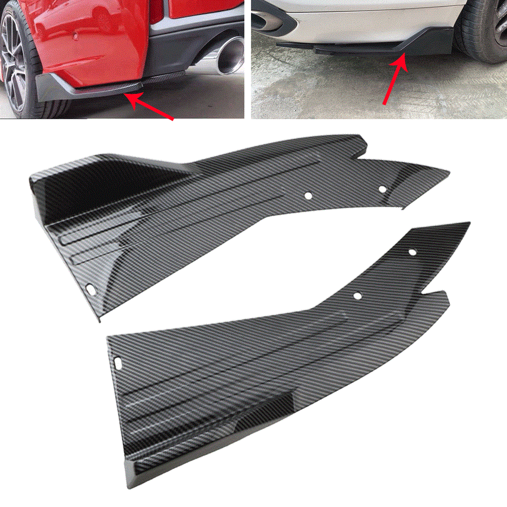 Universal Back Canards 2pcs Gloss black- ABS Plastic