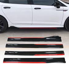 Universal Side Splitter Gloss Black 4pcs - ABS Plastic