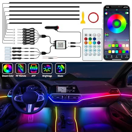 10 pcs ambient lights APP controlled - 10 in 1 dynamic ambient lights autoaestheticstore