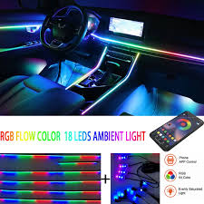 18 pcs dynamic ambient lights APP control - 18 in 1 dynamic ambient lights autoaesthetictstore