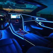 6 pcs ambient lights for DASHBOARD and 4 DOORS - APP control - 6 in 1 dynamic ambient lights for cars 